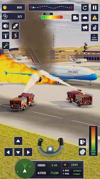 Airplane Game Flight Simulator — Бесконечное топливо и все самолёты — скриншот 5