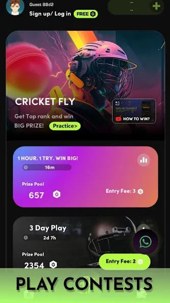 Скачать Cricket Fly x Gamifly — Модификация Безлимитные монеты и открытые уровни — скриншот 5