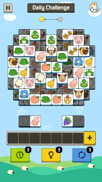 Sheep N Sheep: Daily Challenge MOD APK на Android — Безлимитные подсказки и жизни — скриншот 3