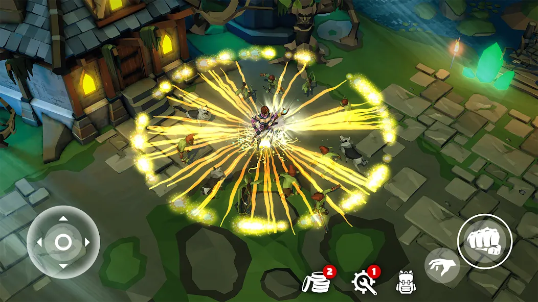 Скачать Polygon Fantasy: Action RPG на телефон — Безлимитные ресурсы и усиленная экипировка — скриншот 1