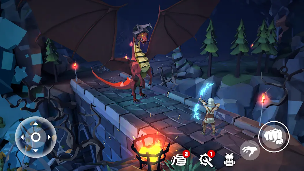 Скачать Polygon Fantasy: Action RPG на телефон — Безлимитные ресурсы и усиленная экипировка — скриншот 4