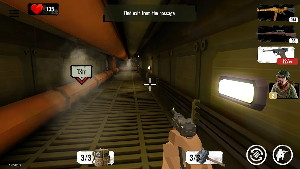 Скачать World War Polygon: WW2 shooter MOD APK — Безлимитные патроны и здоровье — скриншот 1