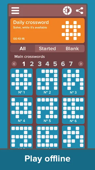 Crossword: Grand collection на Андроид — Безлимитные подсказки и открыты все уровни — скриншот 3