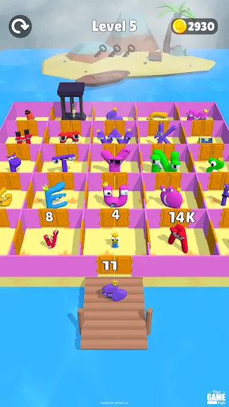 Скачать Alphabet Battle: Room Maze — Последняя версия (Безлимитные деньги и все уровни открыты) — скриншот 4 Скачать Alphabet Battle: Room Maze — Последняя версия (Безлимитные деньги и все уровни открыты) — скриншот 4