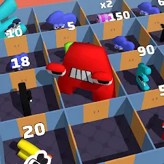 Скачать Alphabet Battle: Room Maze — Последняя версия (Безлимитные деньги и все уровни открыты)
