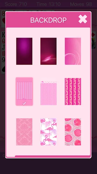Скачать Pink Solitaire — Модификация Без рекламы и все темы открыты — скриншот 2