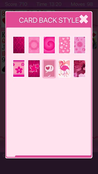 Скачать Pink Solitaire — Модификация Без рекламы и все темы открыты — скриншот 3