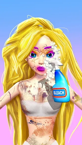 Взломанная Doll Makeover - DIY 3D Dolly на Андроид — Безлимитные деньги и алмазы — скриншот 2
