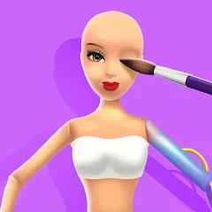 Взломанная Doll Makeover - DIY 3D Dolly на Андроид — Безлимитные деньги и алмазы