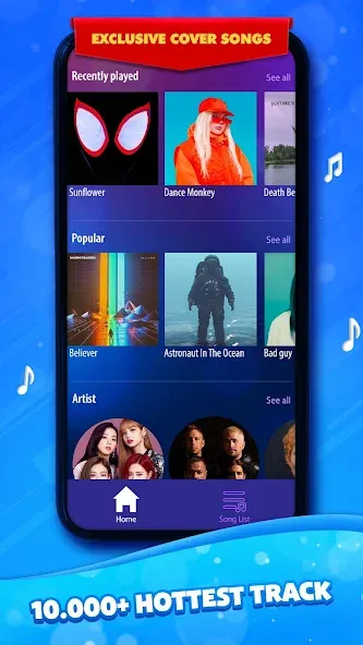 Скачать Duet Tiles: Dual Vocal Music MOD APK — Безлимитные ноты и все песни открыты — скриншот 1
