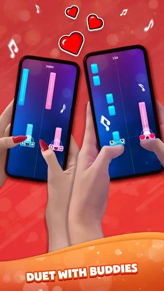 Скачать Duet Tiles: Dual Vocal Music MOD APK — Безлимитные ноты и все песни открыты — скриншот 2