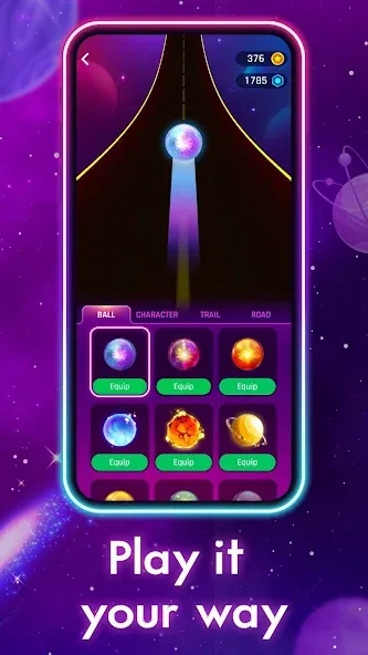 Скачать Dancing Road: Color Ball Run! — Модификация Безлимитные жизни и все скины — скриншот 4