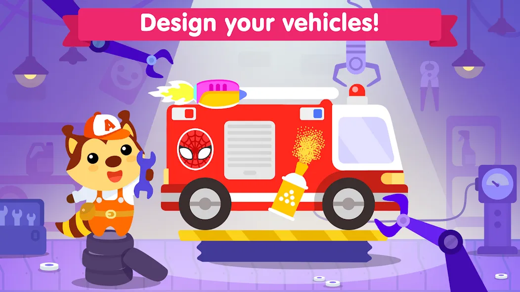 Скачать взлом Car games for kids & toddler на Андроид — Без рекламы, открыты все машины — скриншот 2