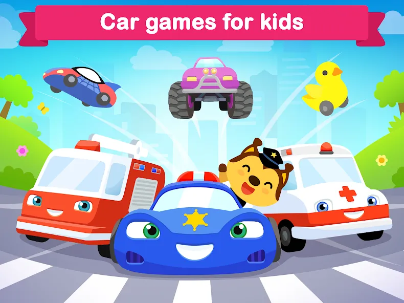 Скачать взлом Car games for kids & toddler на Андроид — Без рекламы, открыты все машины — скриншот 5