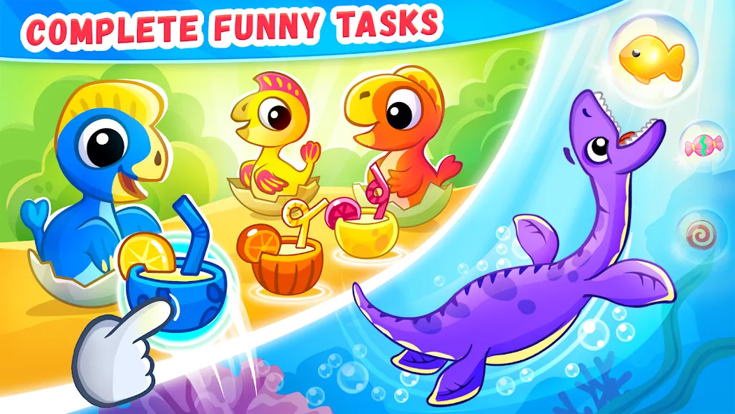 Dinosaur games for kids age 2 на Андроид — Все динозавры и уровни открыты — скриншот 3