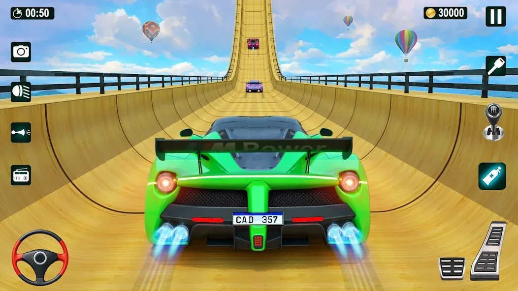 GT Car Stunt 3D: Ramp Car Game Mod APK Безлимитные деньги и все машины открыты — Скачать на Андроид — скриншот 1