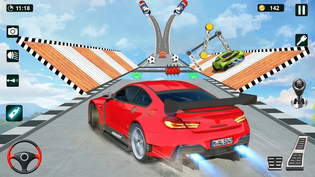 GT Car Stunt 3D: Ramp Car Game Mod APK Безлимитные деньги и все машины открыты — Скачать на Андроид — скриншот 4