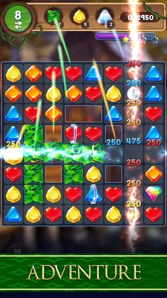 Взлом Avalon Jewels Match-3 — Безлимитные монеты и жизни — скриншот 2