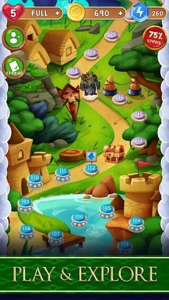 Взлом Avalon Jewels Match-3 — Безлимитные монеты и жизни — скриншот 3