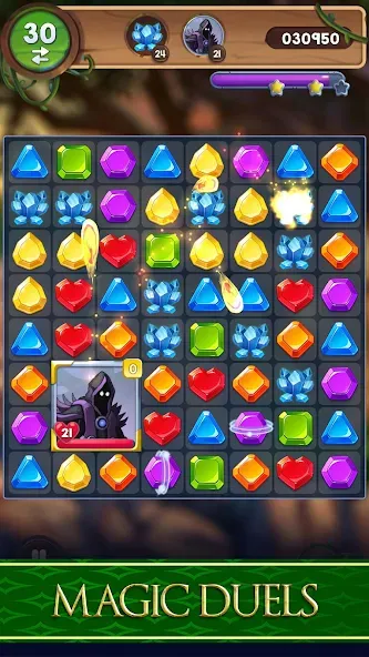 Взлом Avalon Jewels Match-3 — Безлимитные монеты и жизни — скриншот 4
