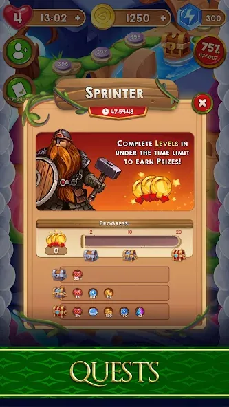 Взлом Avalon Jewels Match-3 — Безлимитные монеты и жизни — скриншот 5