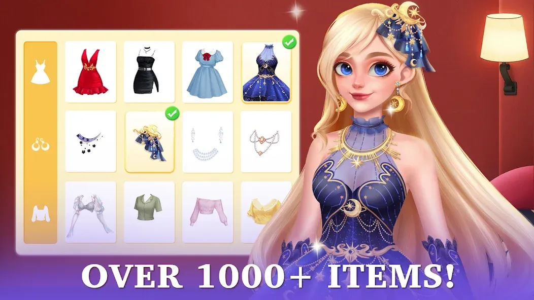 Fantasy Stylist: Match 3 (Мод Безлимитные монеты и жизни) — скриншот 3