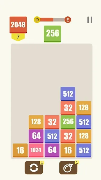 Target 2048 — Мод: Без рекламы и бесконечные ходы — скриншот 3