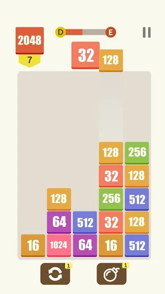 Target 2048 — Мод: Без рекламы и бесконечные ходы — скриншот 4