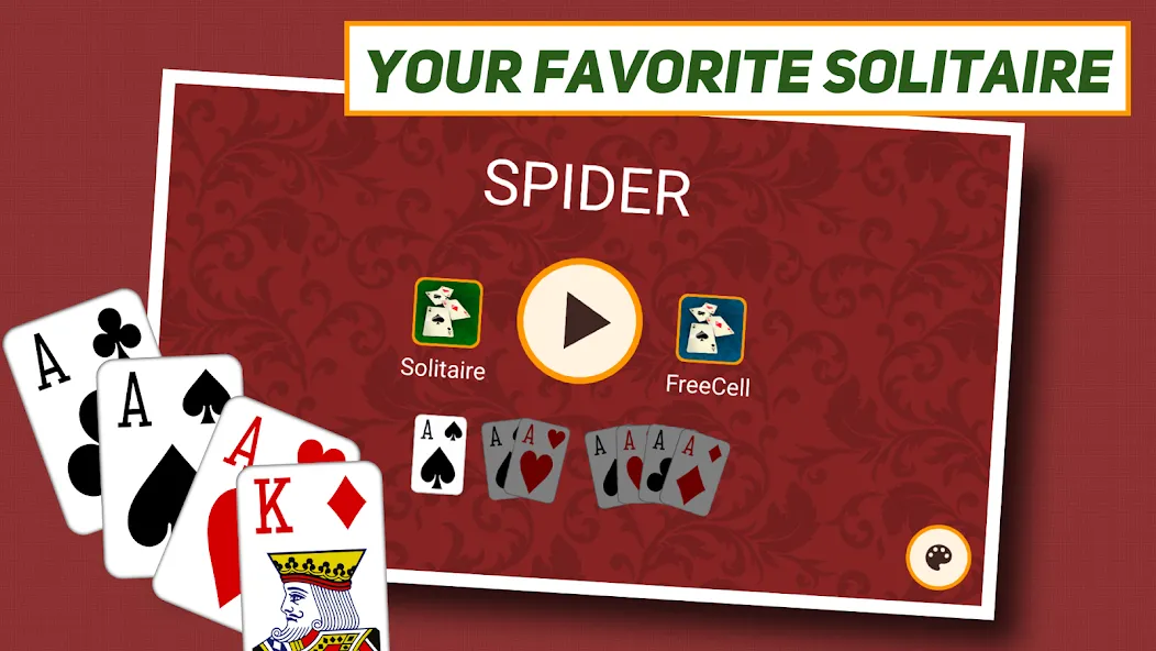 Скачать Spider Solitaire: Classic — Модификация Без рекламы и подсказки доступны — скриншот 1