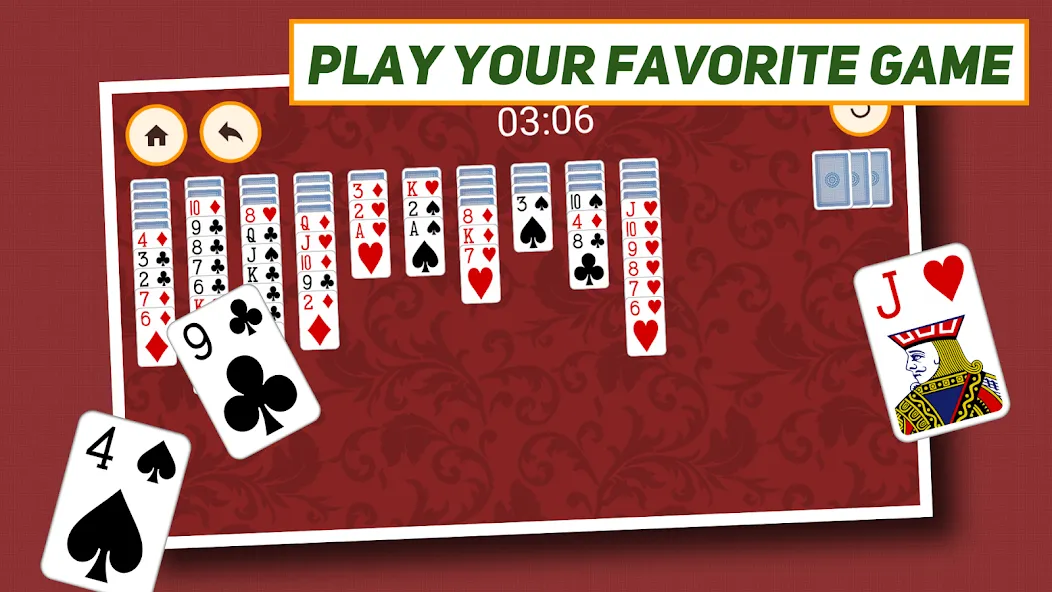 Скачать Spider Solitaire: Classic — Модификация Без рекламы и подсказки доступны — скриншот 5