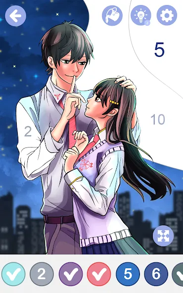 Скачать Anime Manga Color by Numbers на Андроид — Все раскраски и подсказки открыты — скриншот 5 Скачать Anime Manga Color by Numbers на Андроид — Все раскраски и подсказки открыты — скриншот 5