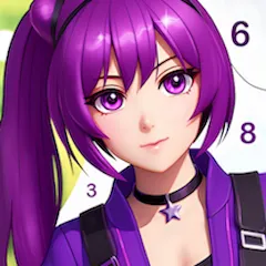 Скачать Anime Manga Color by Numbers на Андроид — Все раскраски и подсказки открыты