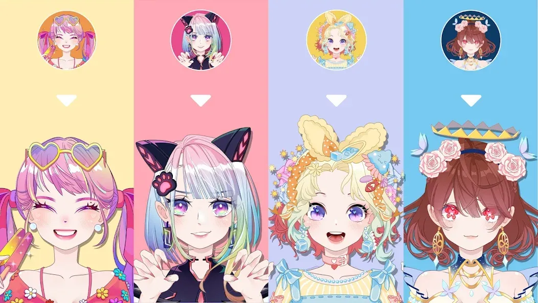 Anime Avatar Maker 2: Dress Up MOD APK — Безлимитные деньги и всё открыто — скриншот 5
