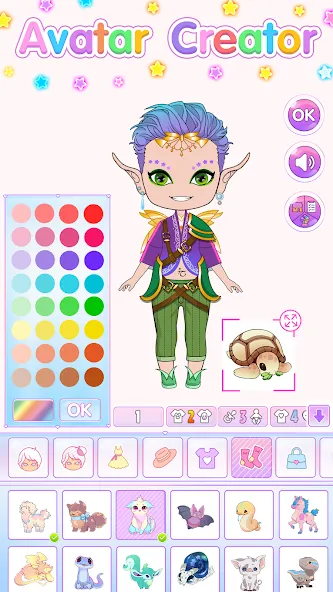 Chibi Doll Dress Up Games — Мод: Открыты все наряды и аксессуары — скриншот 4