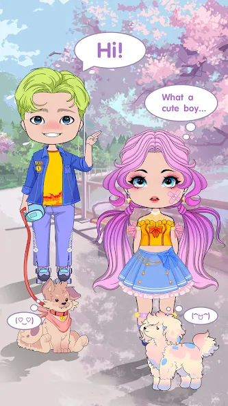 Chibi Doll Dress Up Games — Мод: Открыты все наряды и аксессуары — скриншот 5