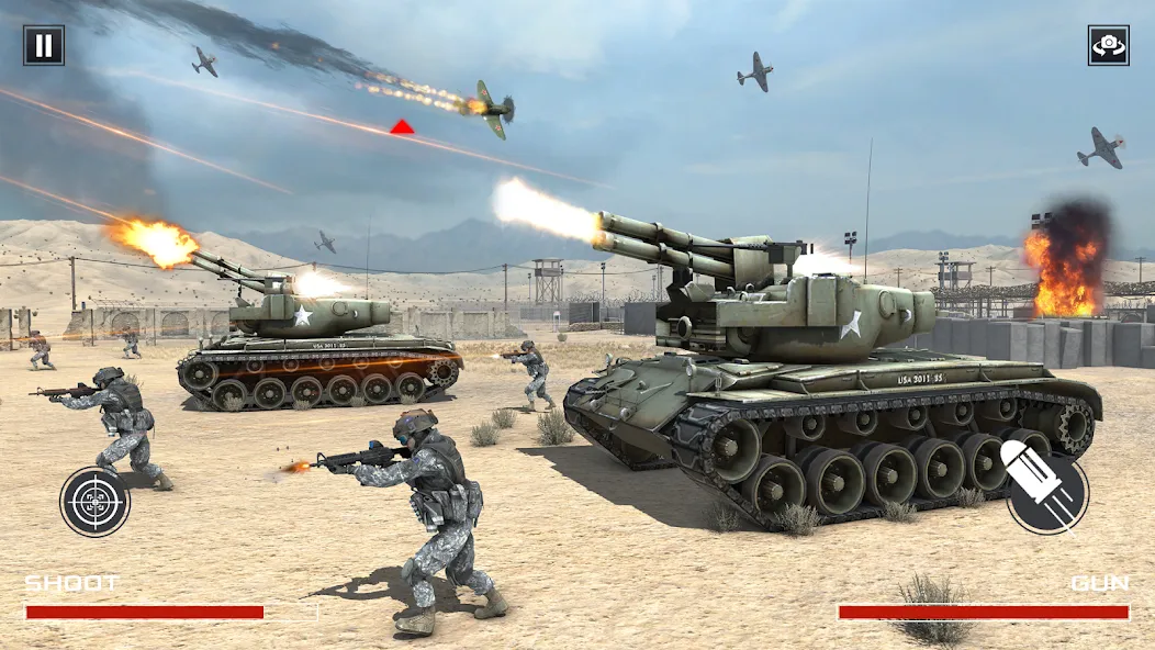 Скачать FPS War Games- Aircrafts Games — Модификация Много оружия и боеприпасов — скриншот 2