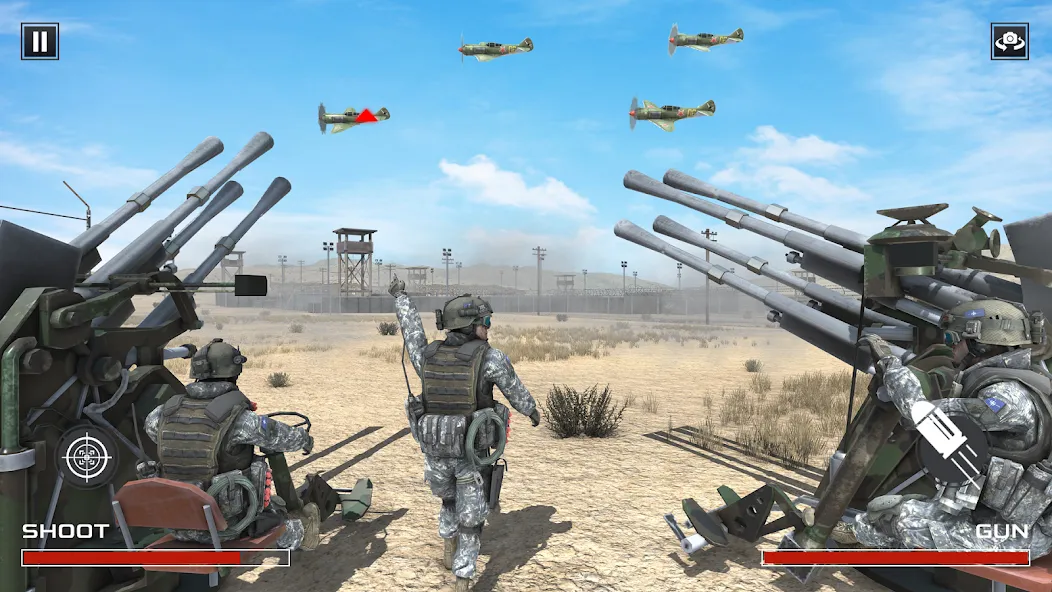 Скачать FPS War Games- Aircrafts Games — Модификация Много оружия и боеприпасов — скриншот 5
