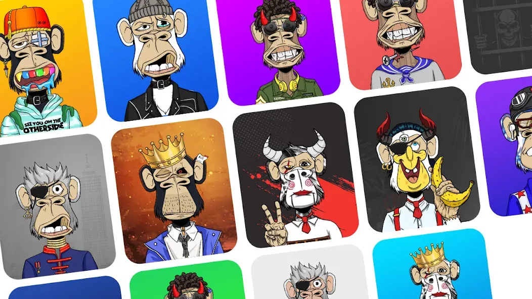 Взломанная Bored Ape Maker - NFT Art на Андроид — Открыты все предметы и фоны — скриншот 1