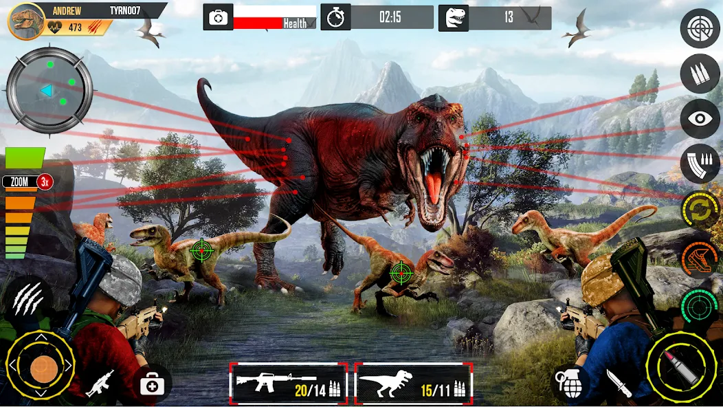 Real Dino Hunting Gun Games MOD — Безлимитные патроны и мощное оружие на Андроид — скриншот 3