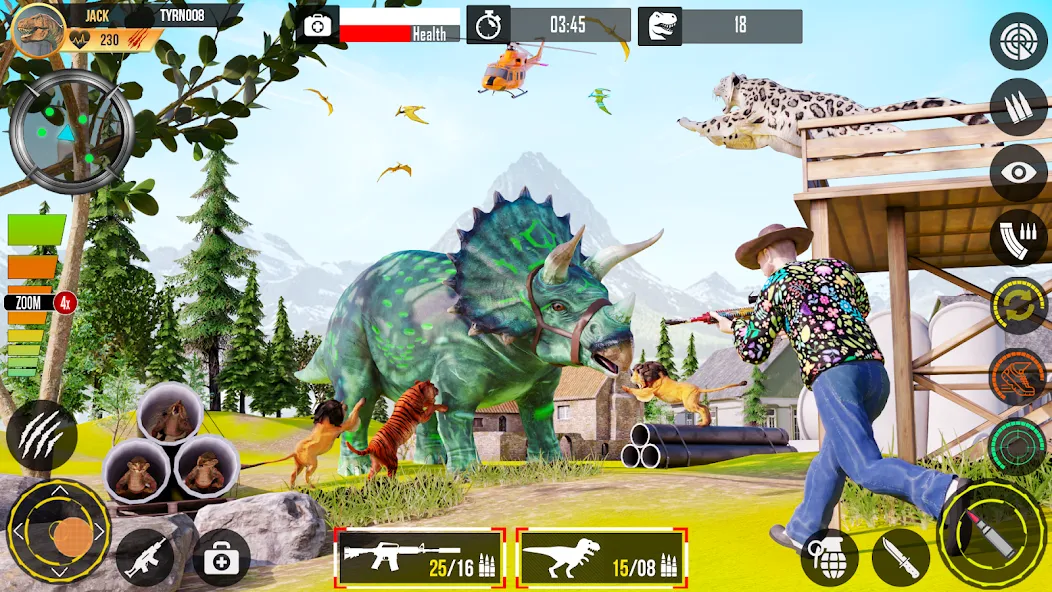 Real Dino Hunting Gun Games MOD — Безлимитные патроны и мощное оружие на Андроид — скриншот 4