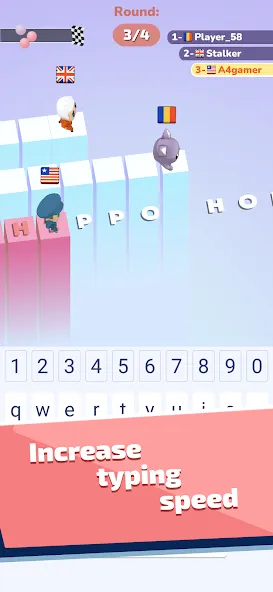 A4 Typer - Play and increase y (Мод Быстрый прогресс и все уровни) — скриншот 5 A4 Typer - Play and increase y (Мод Быстрый прогресс и все уровни) — скриншот 5