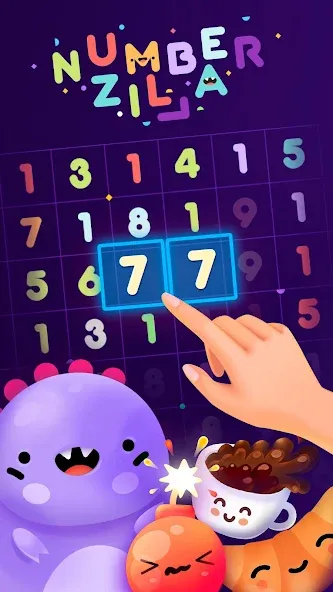 Скачать Numberzilla: Number Match Game — Последняя версия (Без рекламы и безлимитные подсказки) — скриншот 1