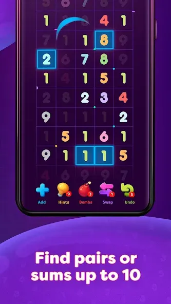 Скачать Numberzilla: Number Match Game — Последняя версия (Без рекламы и безлимитные подсказки) — скриншот 3
