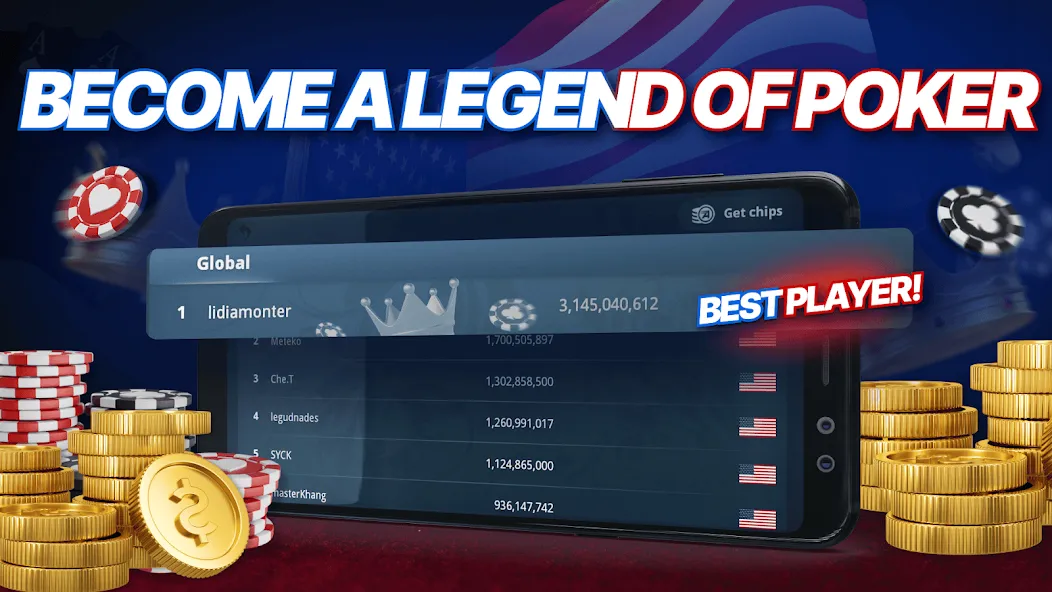 Взломанная Appeak Poker – Texas Holdem на Андроид — Безлимитные фишки и открыты все столы — скриншот 4