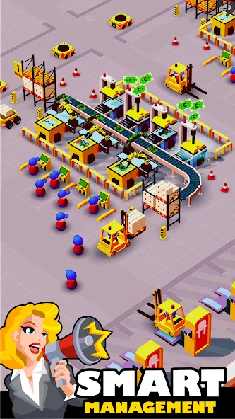 Idle Smartphone Tycoon Factory MOD APK — Безлимитные деньги и все улучшения — скриншот 1 Idle Smartphone Tycoon Factory MOD APK — Безлимитные деньги и все улучшения — скриншот 1