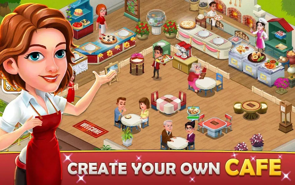 Скачать Cafe Tycoon – Cooking & Fun на Андроид — Много денег и все рецепты — скриншот 1