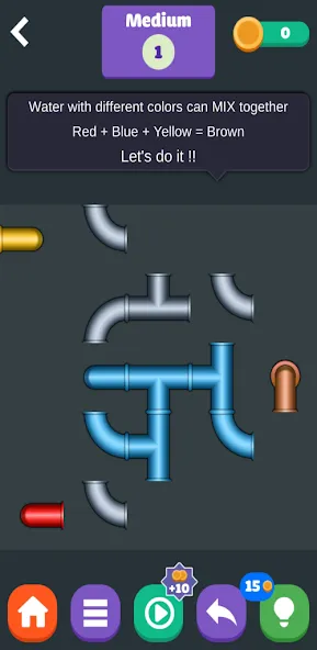 Взломанная Color Plumber на Андроид — Без рекламы и все уровни открыты — скриншот 2