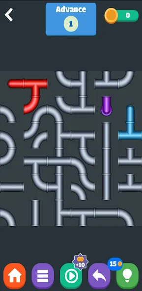 Взломанная Color Plumber на Андроид — Без рекламы и все уровни открыты — скриншот 3