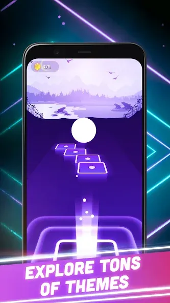 Hop Tiles 3D: Hit music game MOD — Открыты все песни и уровни на Андроид — скриншот 3