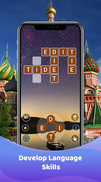 Скачать взлом Word Game : Crossword на Андроид — Подсказки и уровни без ограничений — скриншот 2